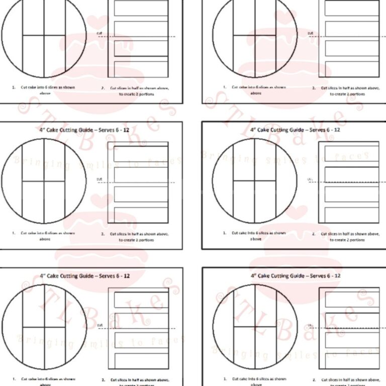Cake Cutting Guide Template 2 Etsy