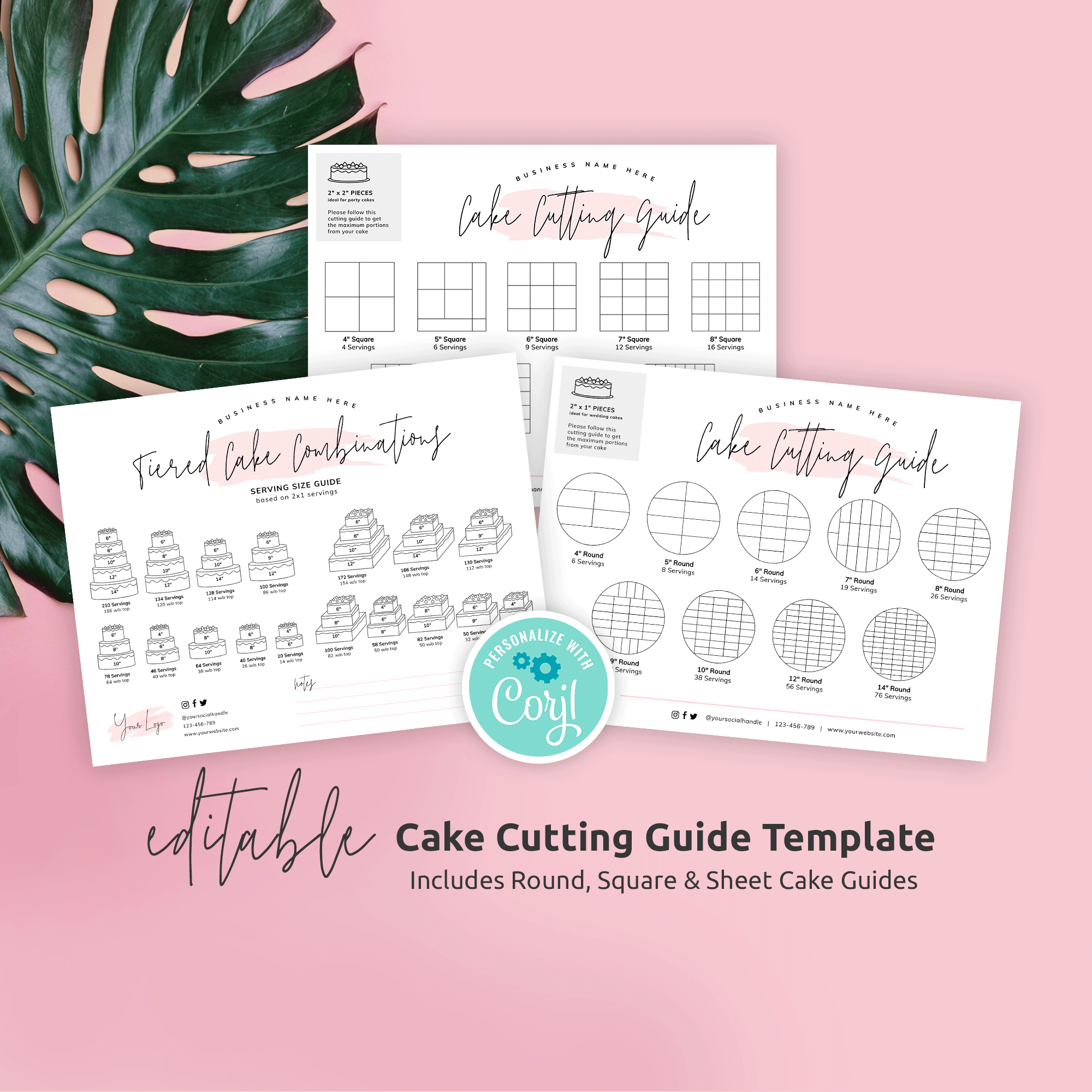 Cake Slicing Guide Template Printable Cake Cutting Instructions Cake Slicing Guide Template Printable Cake Cutting Instructions