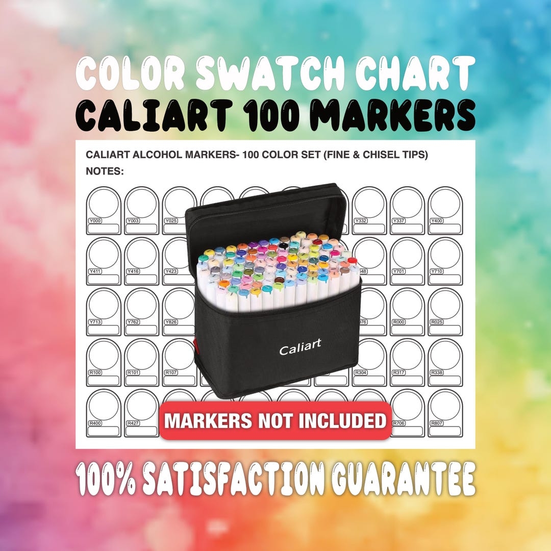 Caliart Alcohol Markers Color Chart Printable