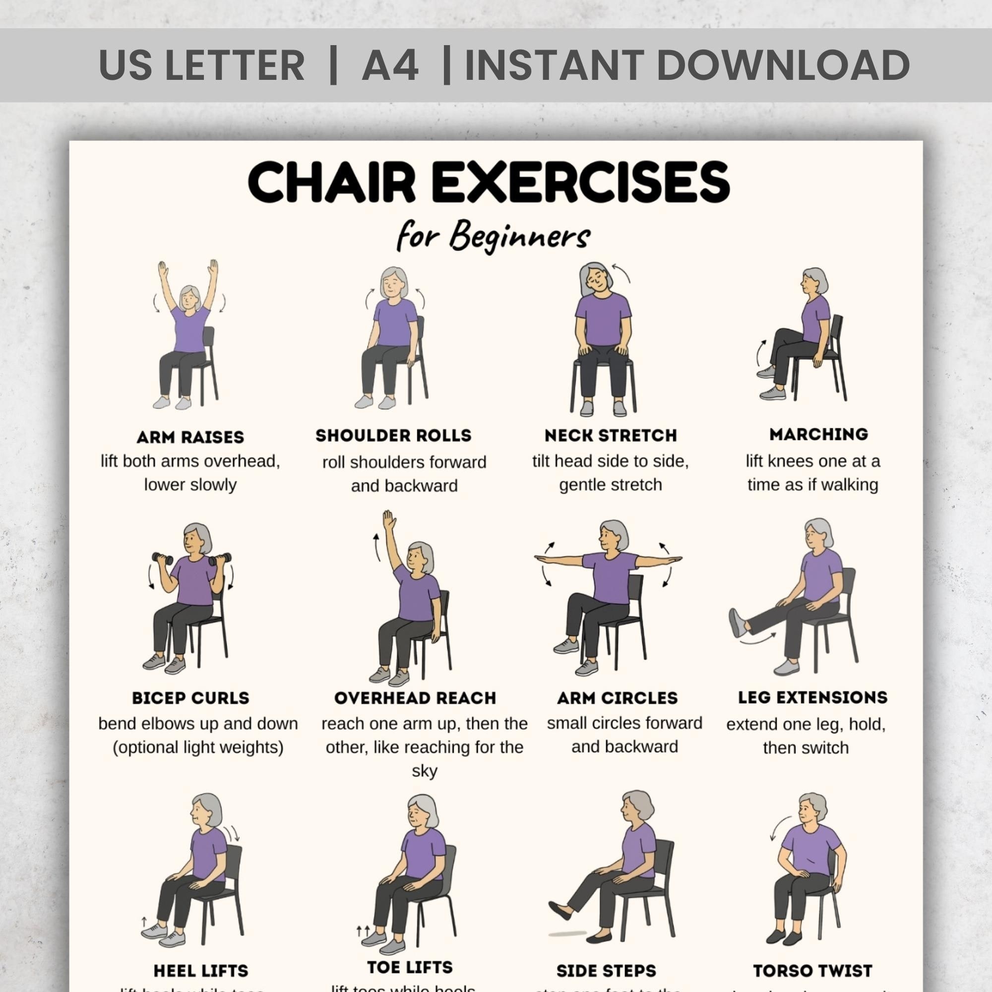 Chair Exercise Charts Printable