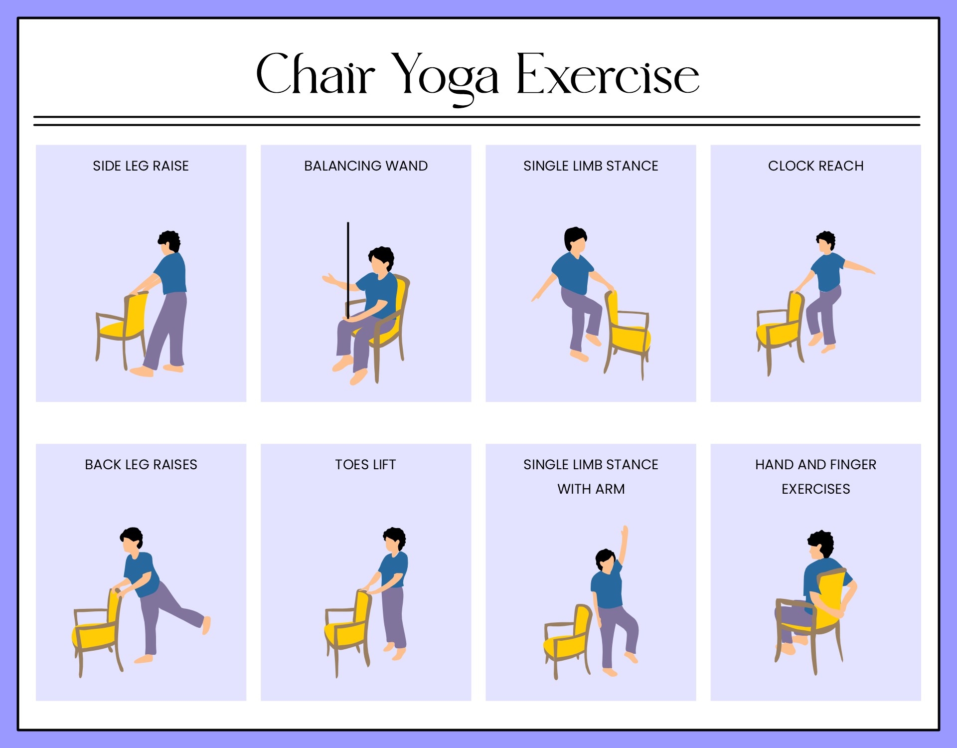 Printable Chair Yoga Chart Free