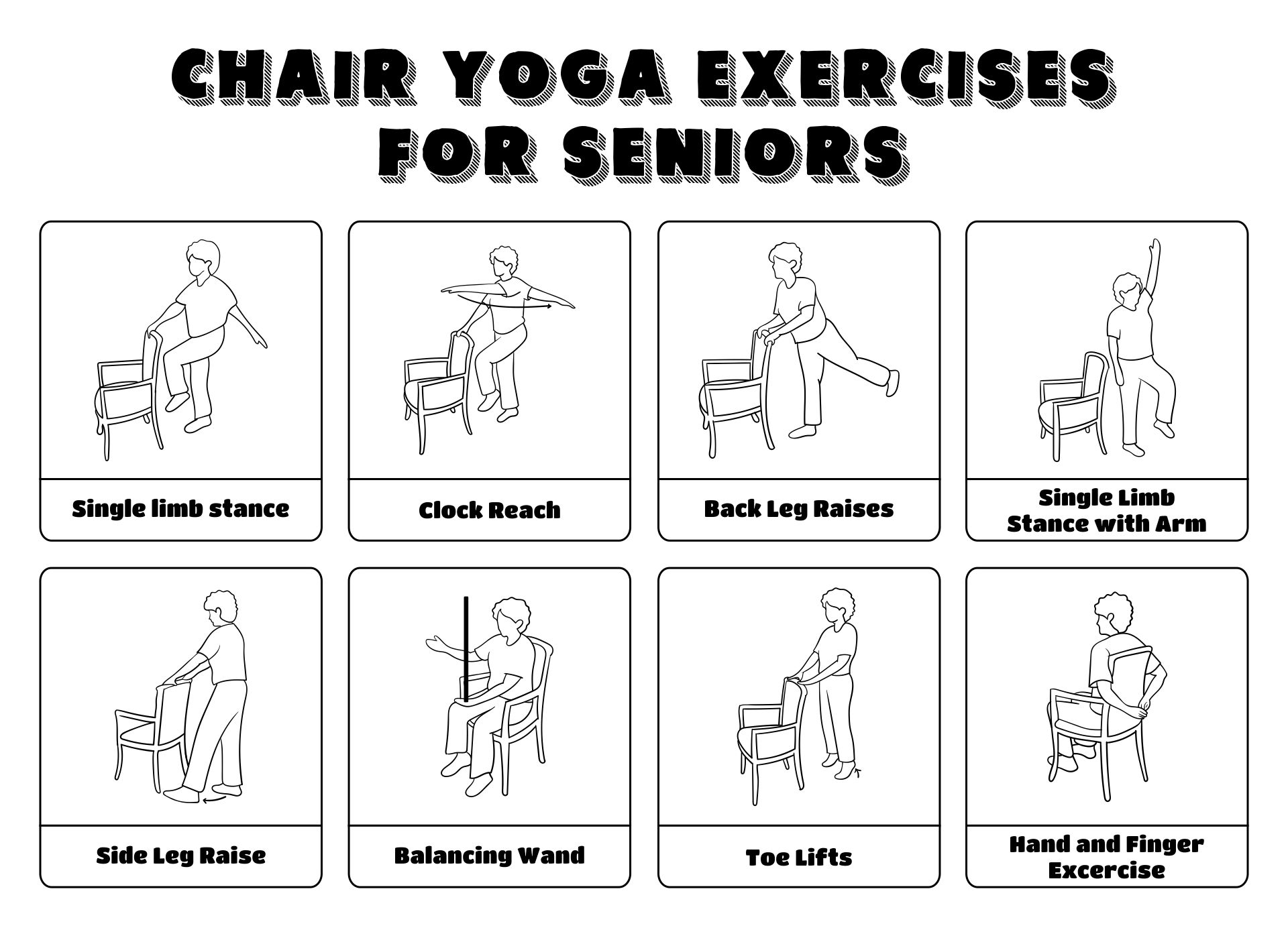 Chair Yoga Exercises For Seniors 20 Free PDF Printables Printablee