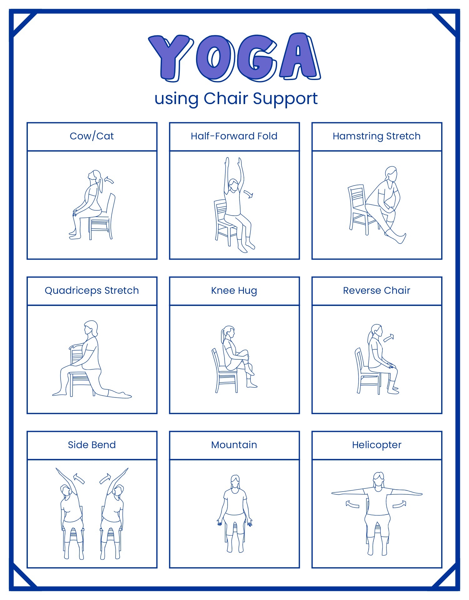 Free Chair Yoga Charts Printable