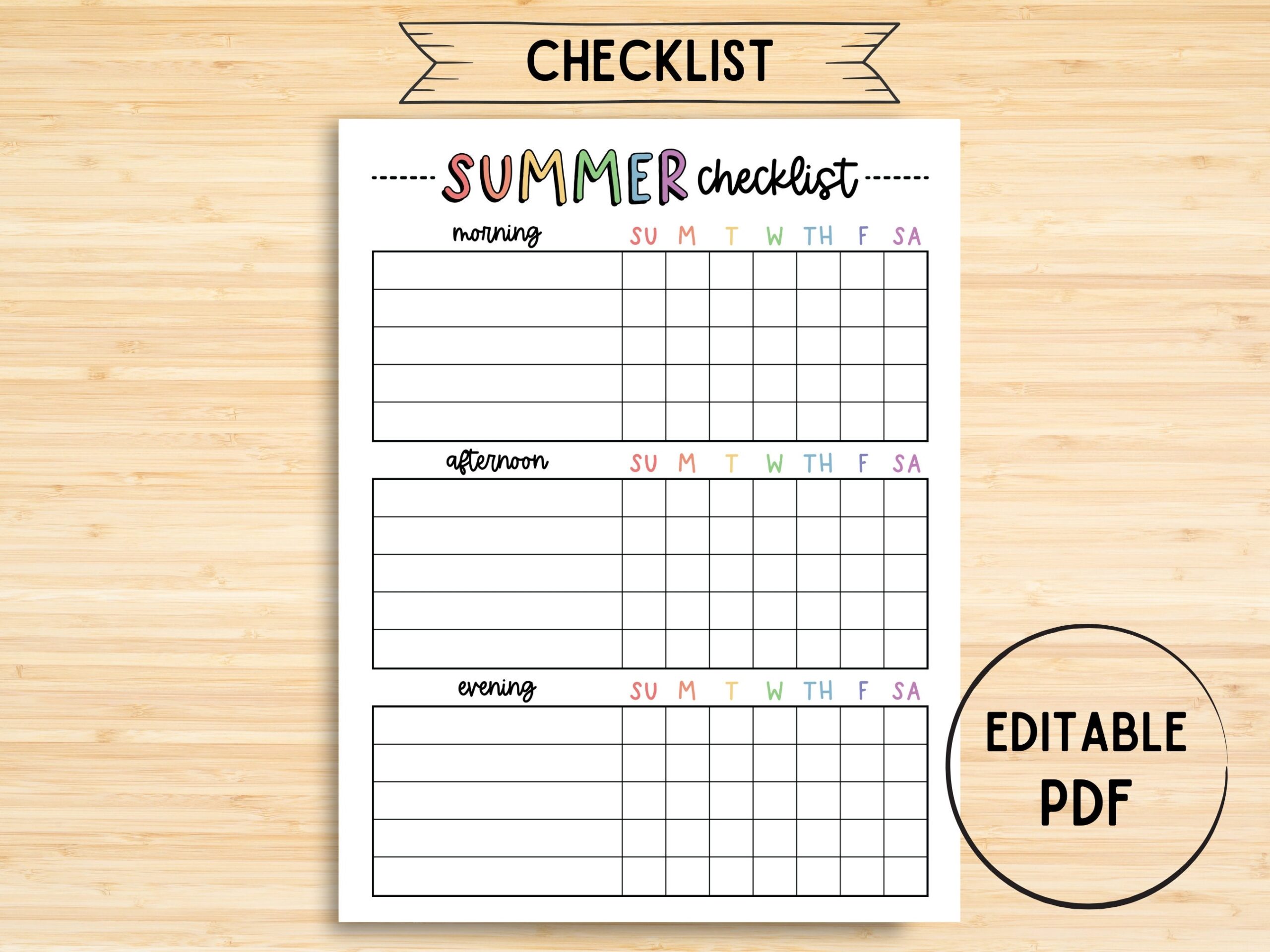 Free Printable Editable Summer Chore Chart Free Printable Editable Summer Chore Chart