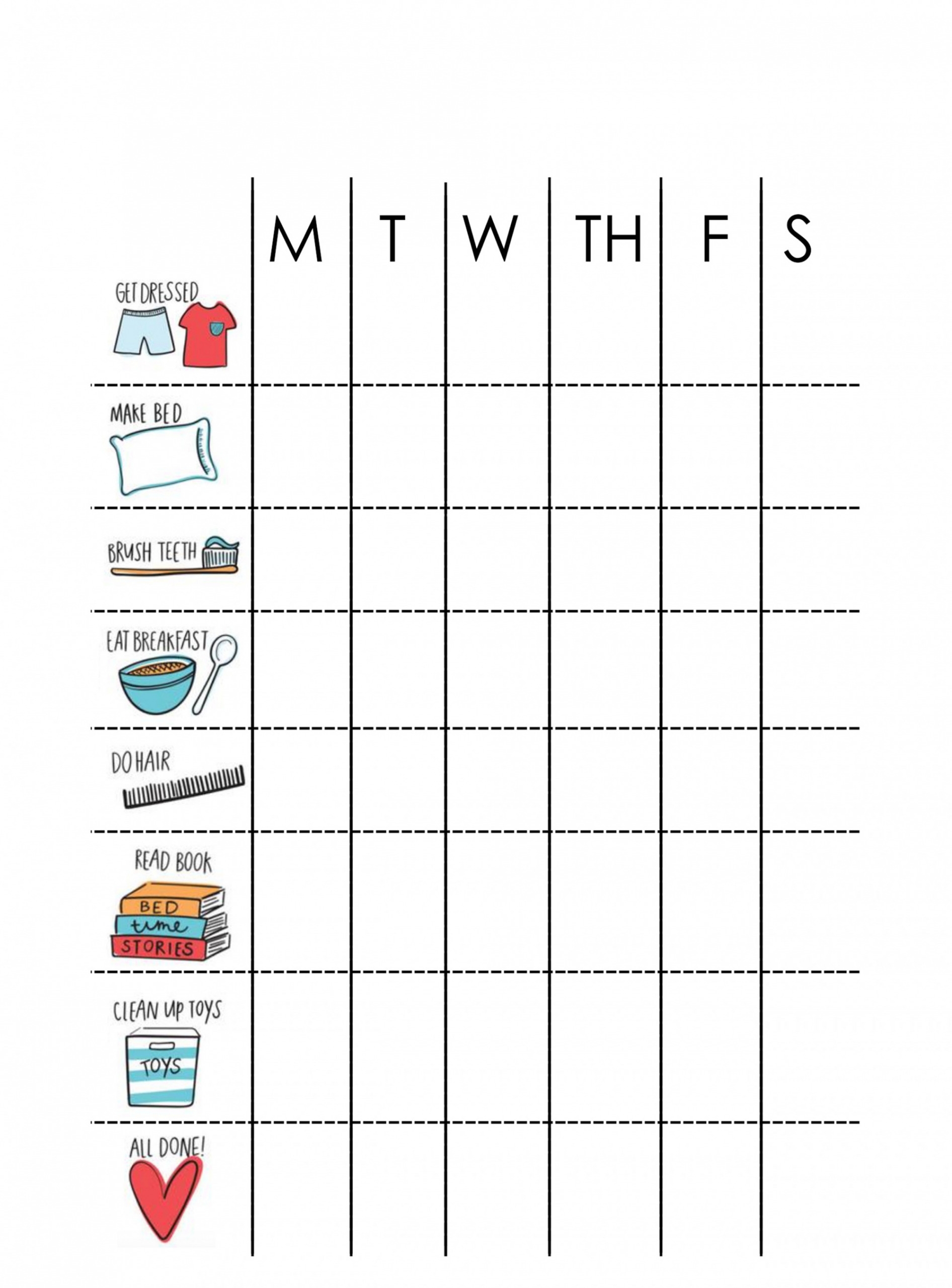 Chores Our System A Chore Chart Printable Kailee Wright
