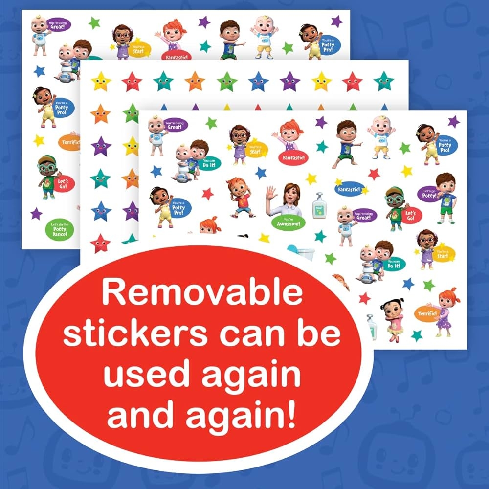 Cocomelon Potty Training Reward Chart Potty Time With JJ Workbook Includes Stories Activities Stickers Sound Button And Wipe Clean Chart Cottage Door Press 9781646386239 Amazon Books