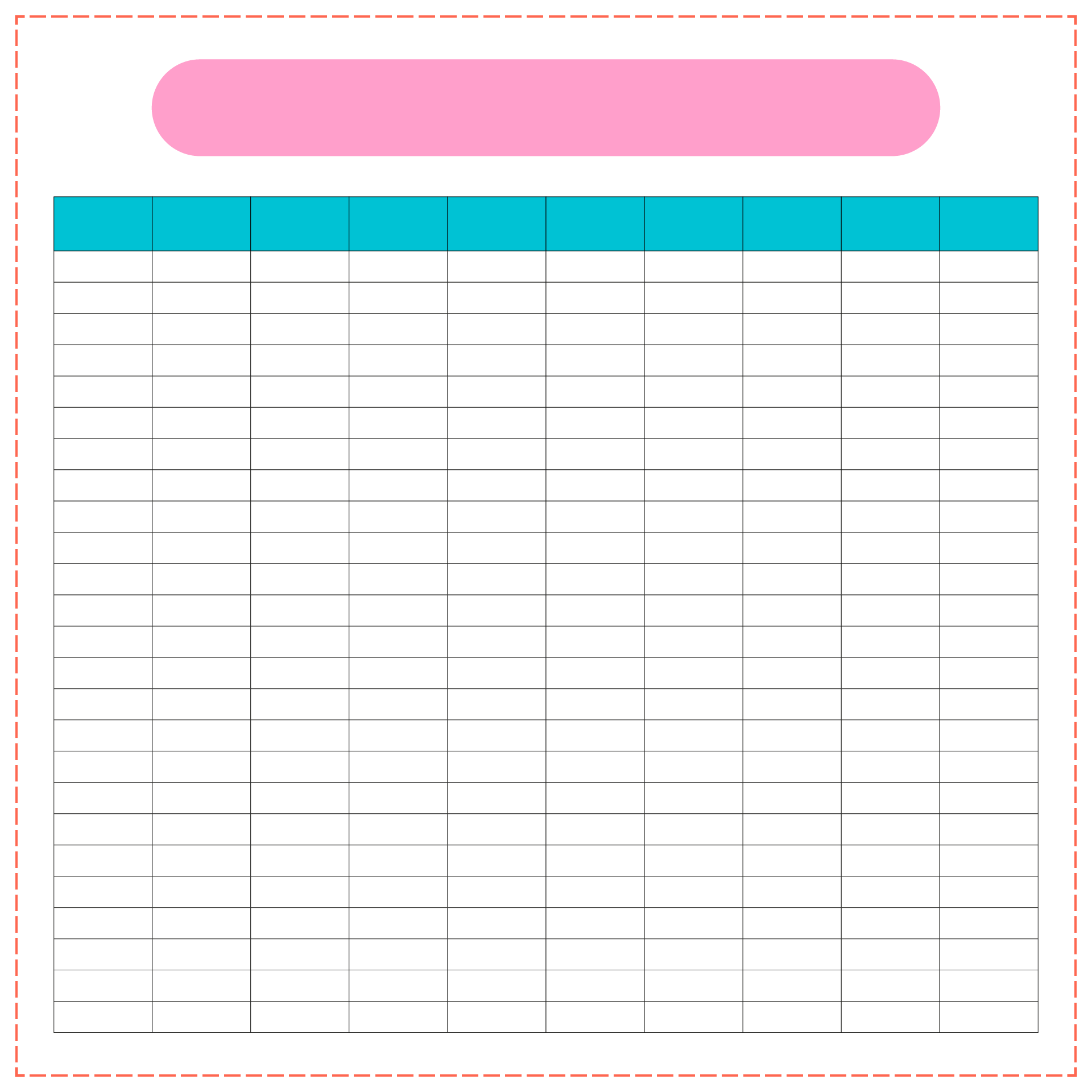 Column Template 5 Columns 10 Free PDF Printables Printablee