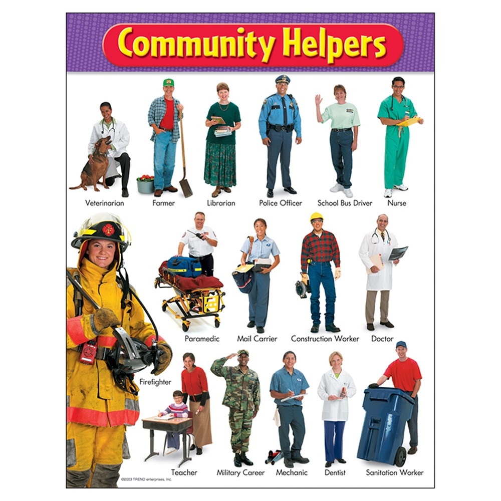 Community Helpers Learning Chart 17 X 22 T 38115 Trend Enterprises Inc Social Studies