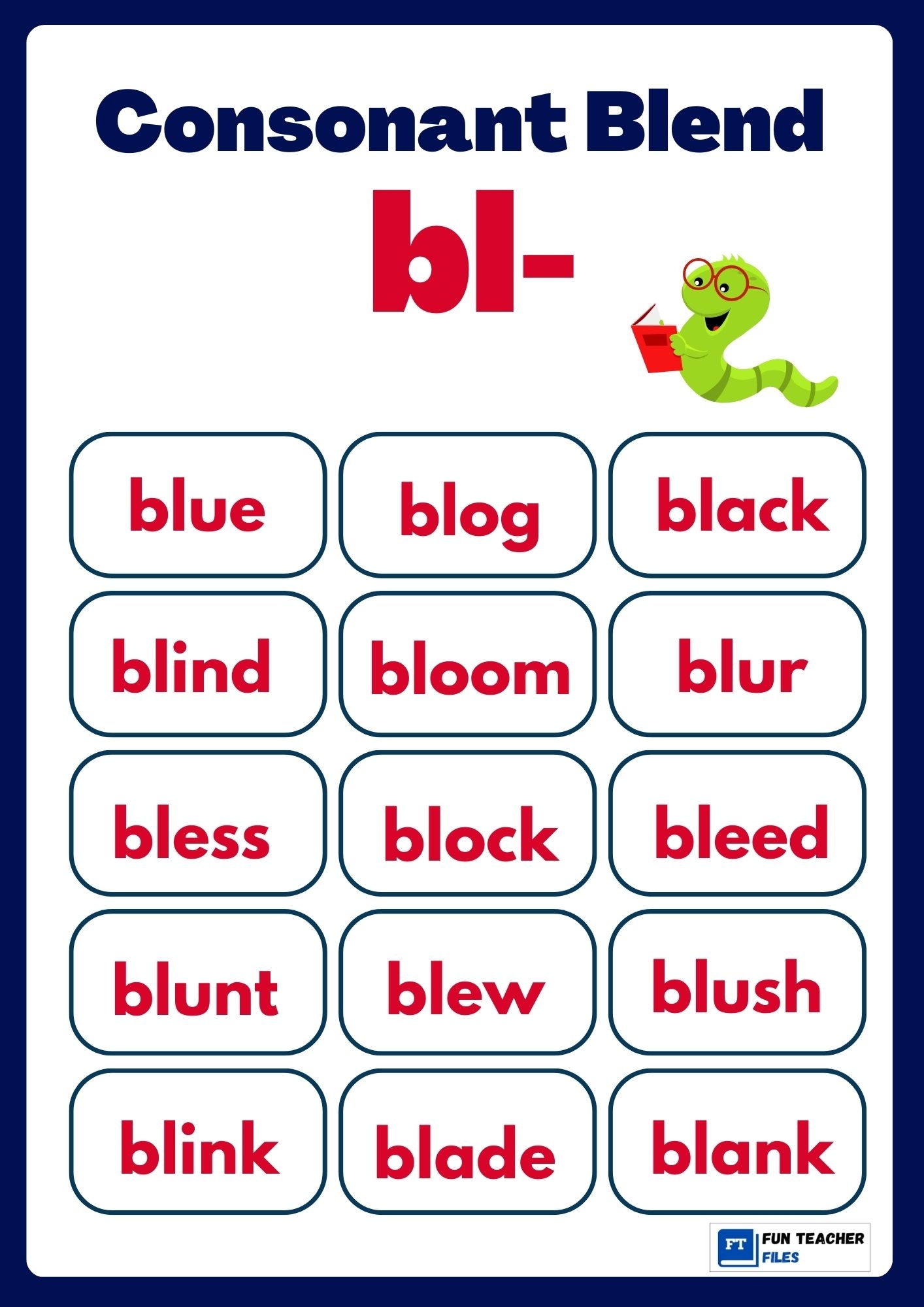Consonant Blend Chart Fun Teacher Files Consonant Blend Chart Fun Teacher Files