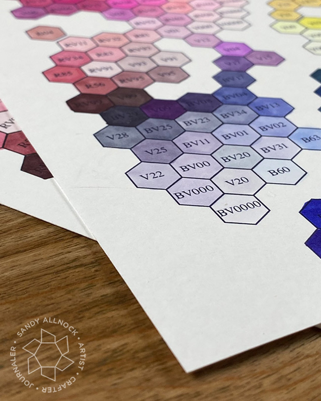 Copic Hex Chart BINGO Sandy Allnock