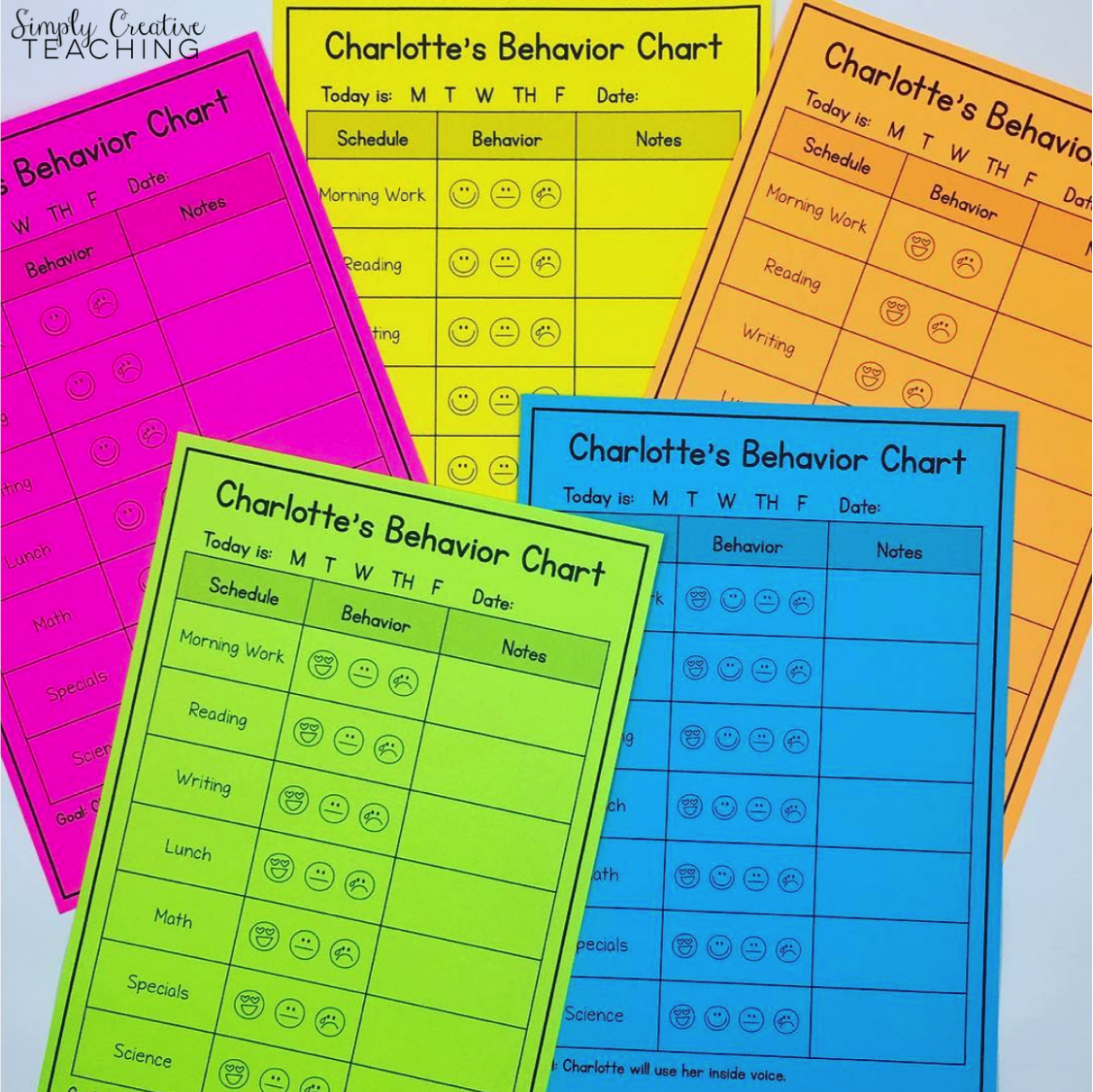 Smiley Face Behavior Chart Free Printable
