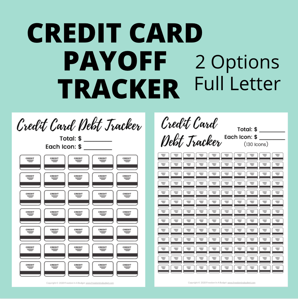 Credit Card Debt Payoff Tracker Printable Freedom In A Budget