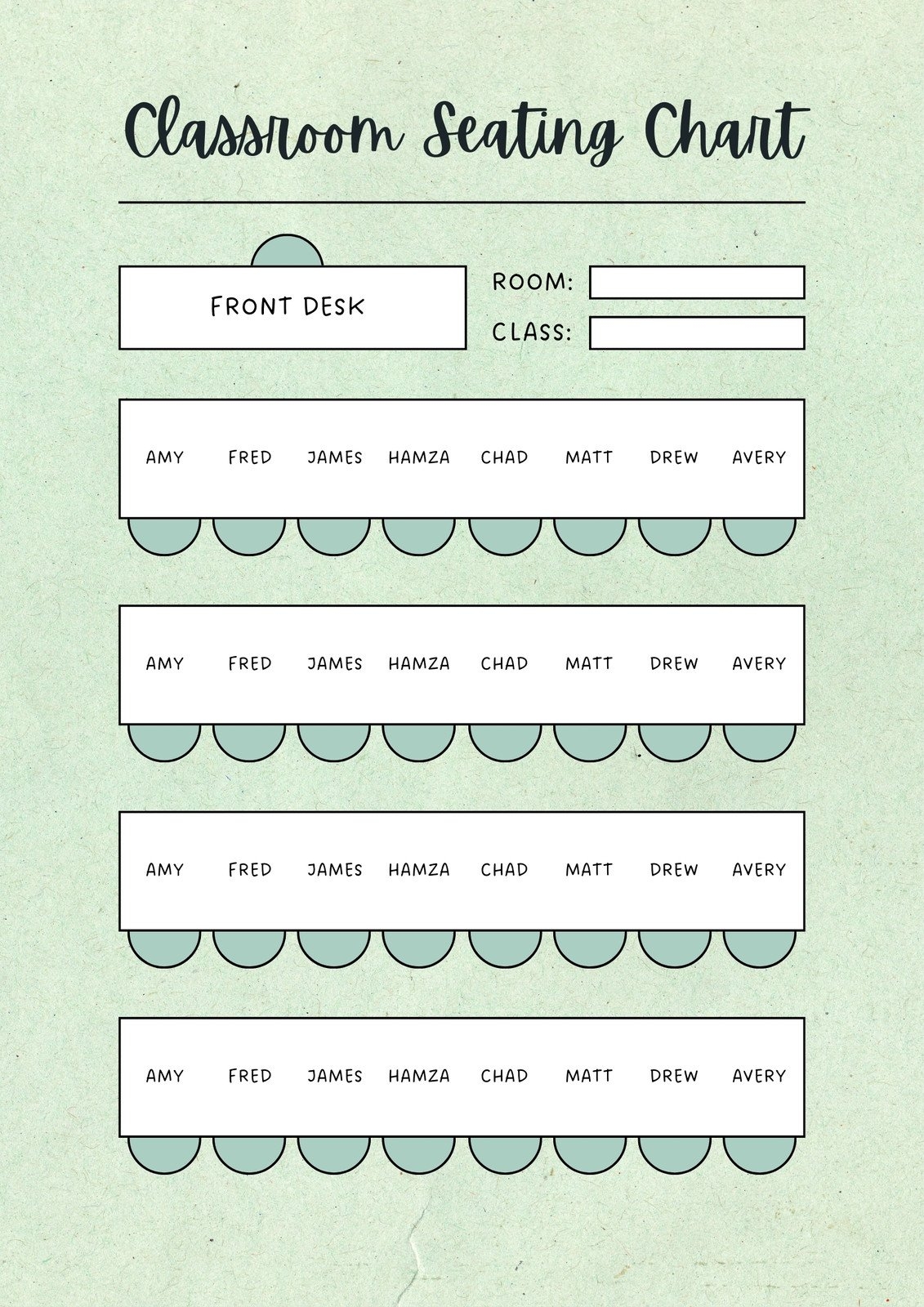 Class Chart Printable