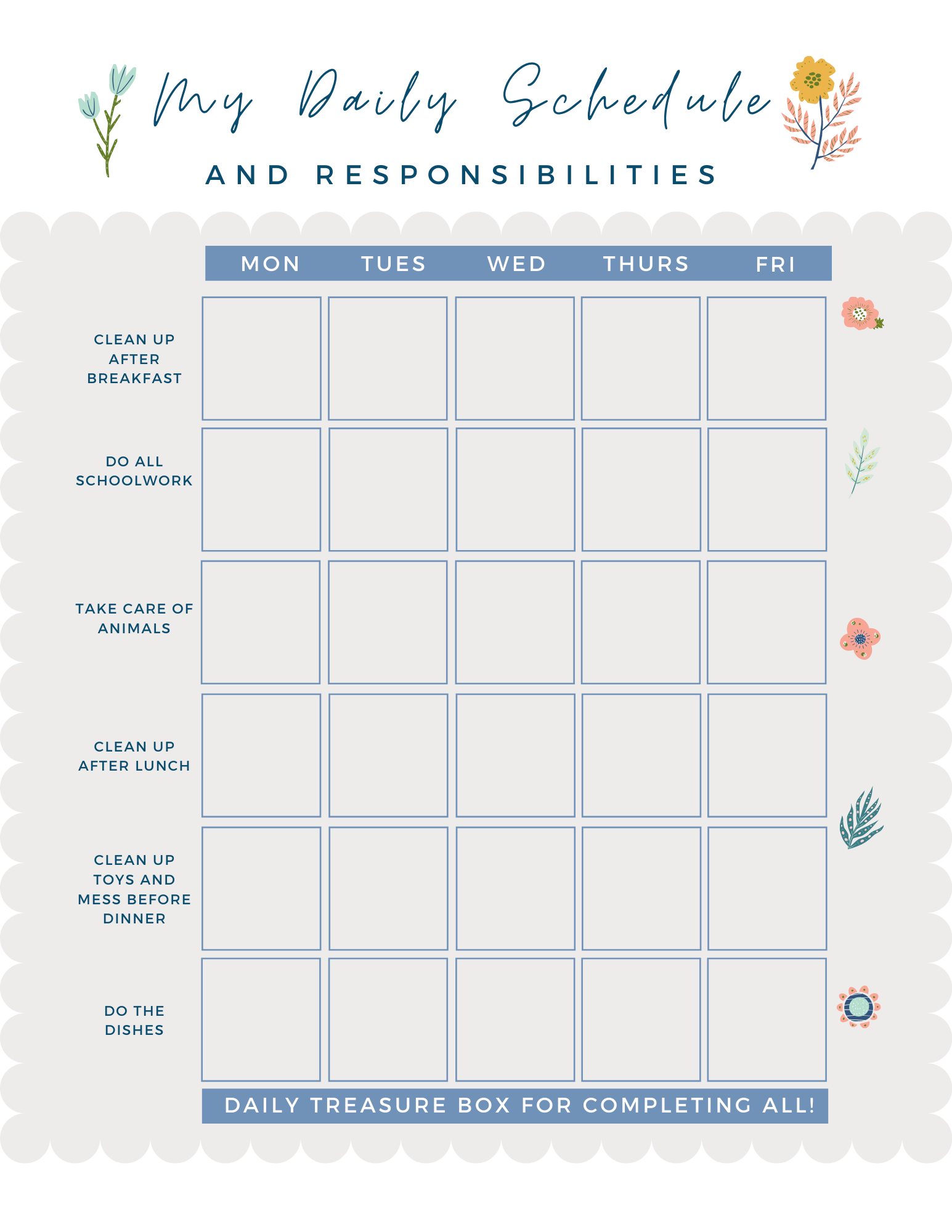 Daily Rewards Chart For Kids FREE Printable Download Hill Family Farmstead Daily Rewards Chart For Kids FREE Printable Download Hill Family Farmstead