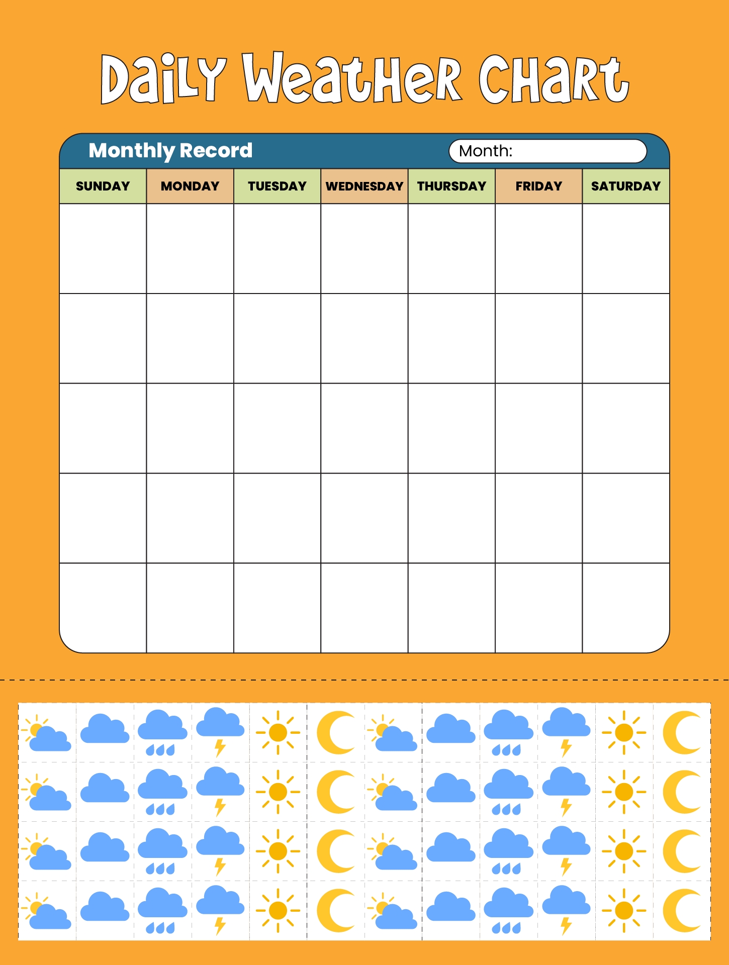 Daily Weather Chart 10 Free PDF Printables Printablee Daily Weather Chart 10 Free PDF Printables Printablee