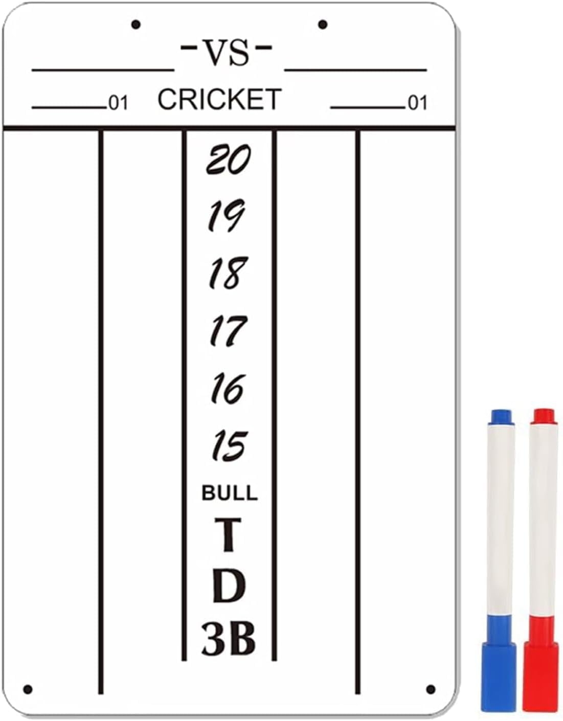 Dart Scoring Sheet