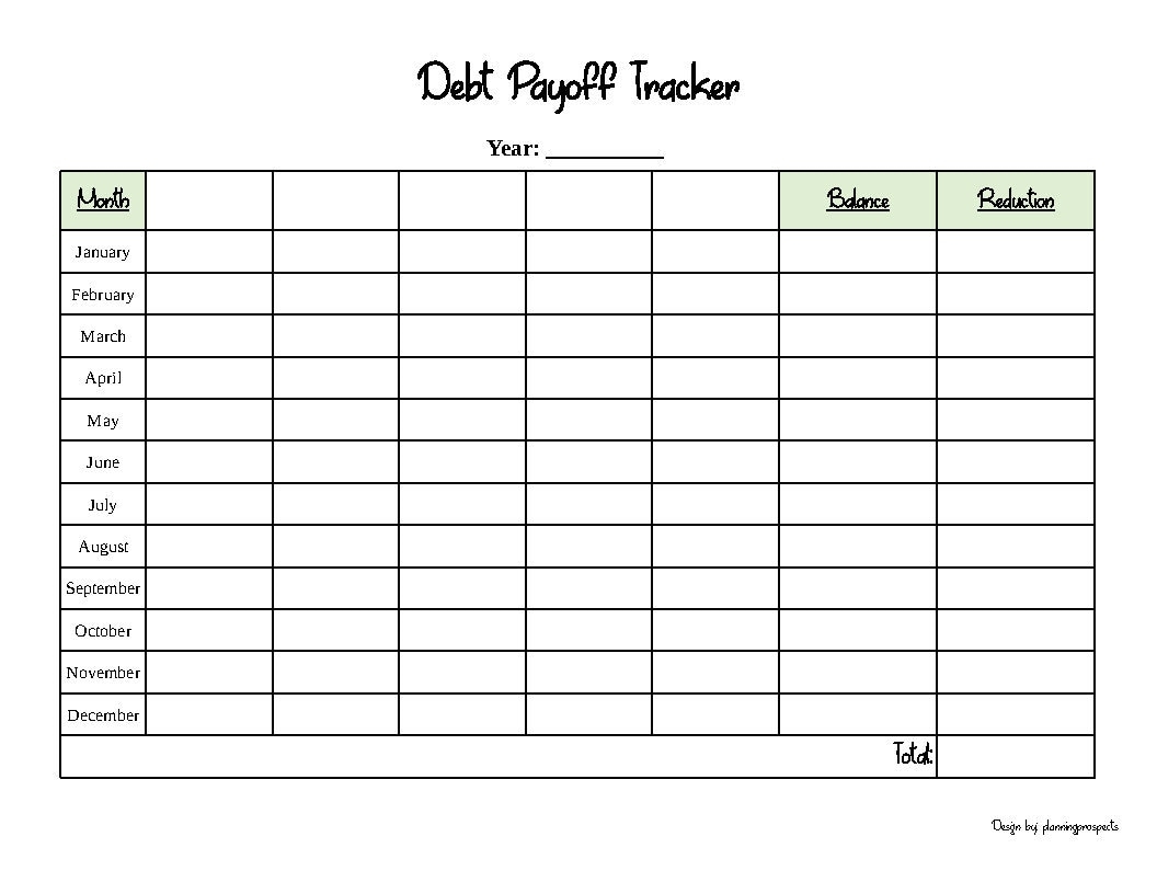 Debt Payoff Tracker Printable Etsy