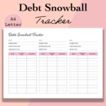 Debt Snowball Tracker Printable Debt Free Chart Debt Payoff Worksheet Debt Payment Debt Progress Journal A4 Letter Digital Download Etsy UK