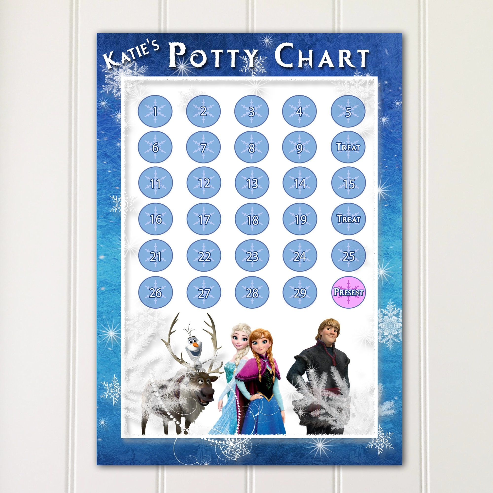 Digital Inspired Disney Frozen Reward Chart Potty Chart Toilet Chart Kids Children Star Chart Custom Personalised Etsy