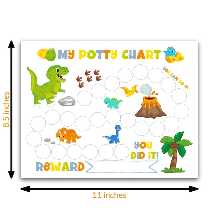 Dinosaur Potty Chart Printable Potty Training Chart Boy Sticker Chart Reward Chart Toilet Training Chart Etsy