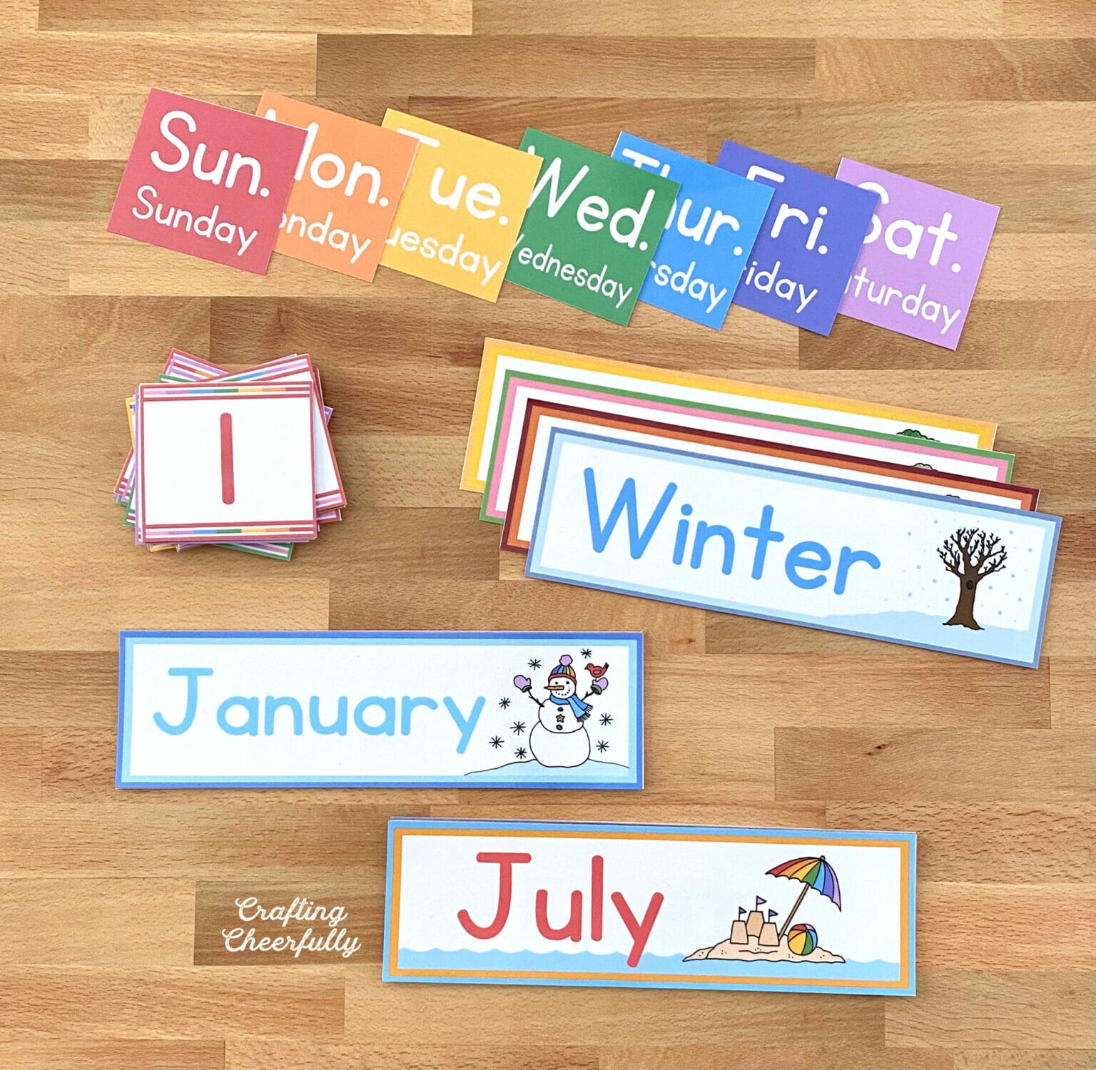 DIY Calendar Pocket Chart Crafting Cheerfully