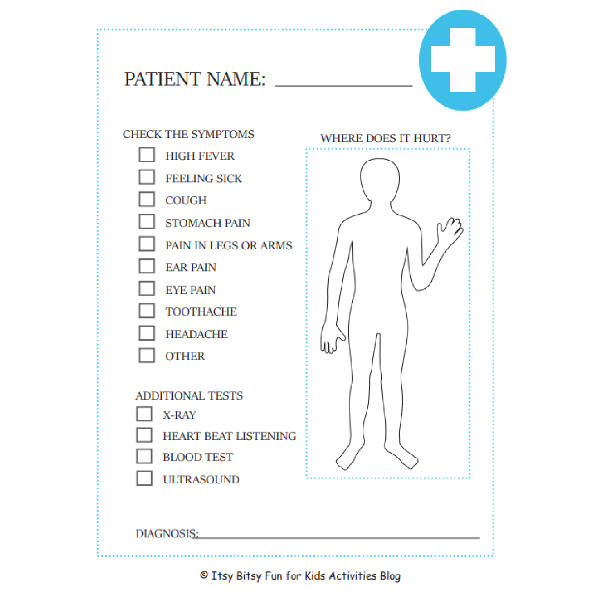 Doctor Pretend Play Kids Printables Kids Activities Blog