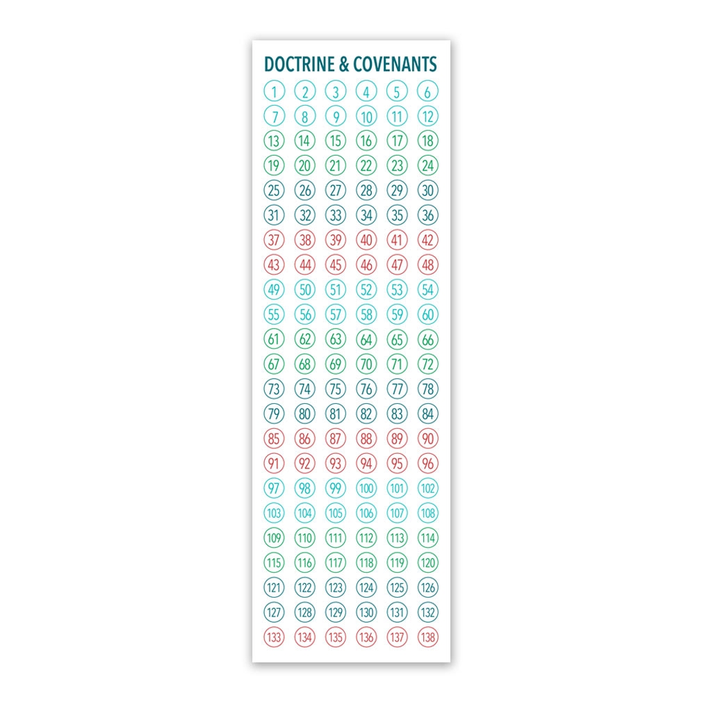 Doctrine And Covenants Reading Chart Printable