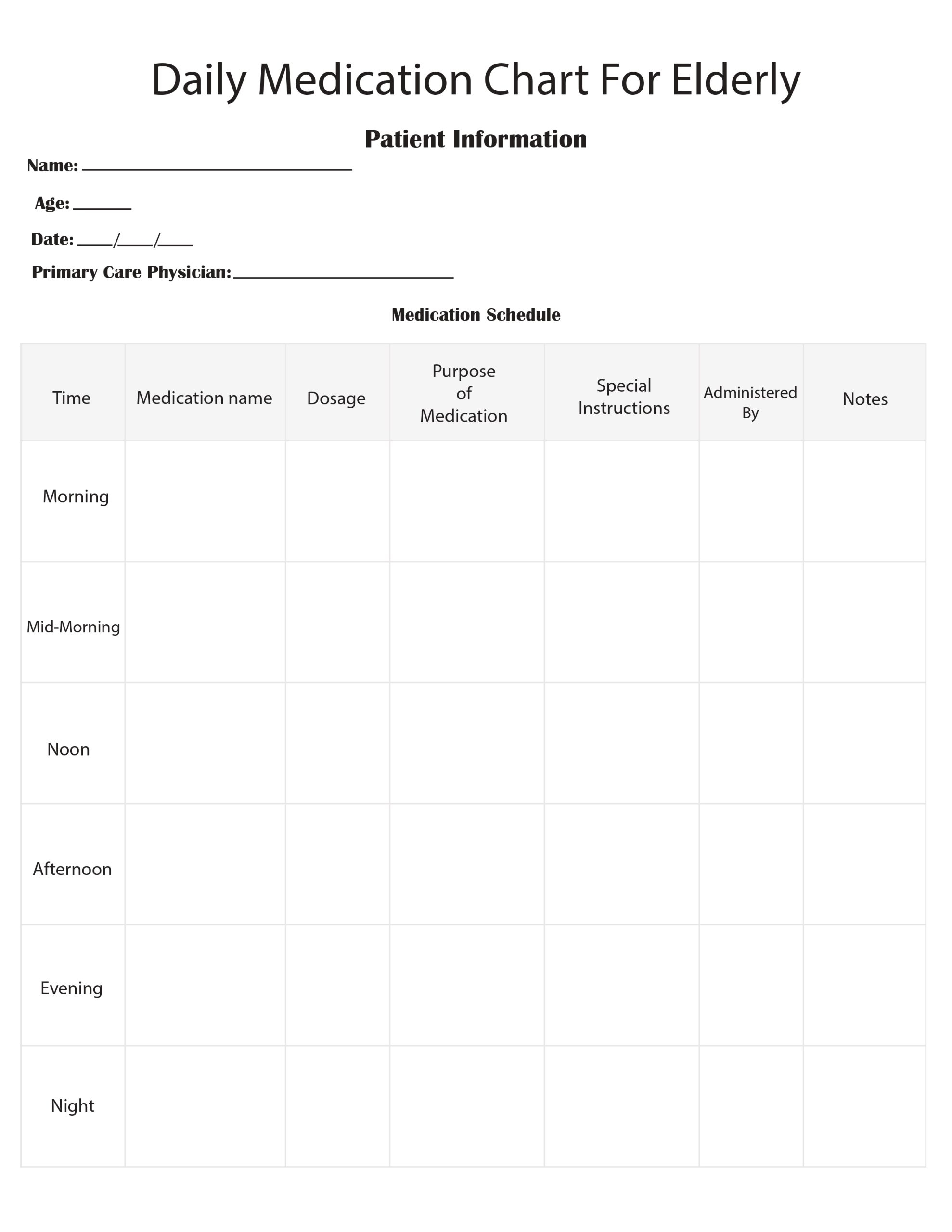 Download Now Free Printable Daily Medication Chart For Elderly Printerfriendly Download Now Free Printable Daily Medication Chart For Elderly Printerfriendly