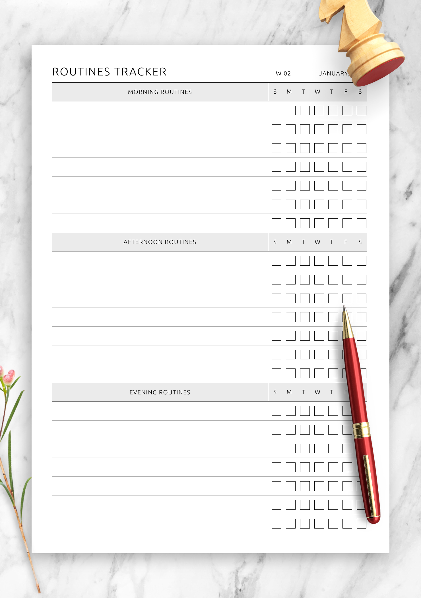 Download Printable Morning Afternoon And Evening Routine Template PDF Download Printable Morning Afternoon And Evening Routine Template PDF