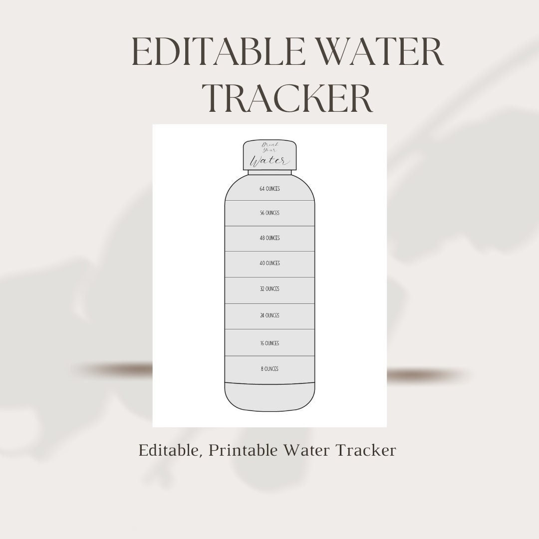 Daily Water Intake Chart Printable