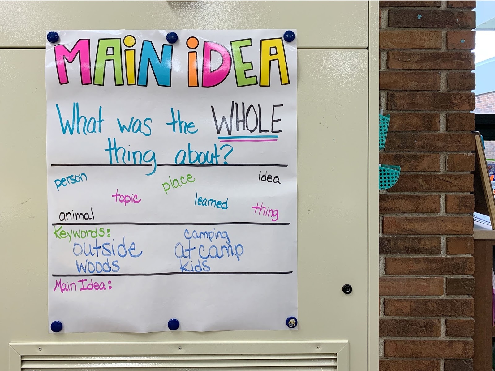 EASY To Use Main Idea Anchor Chart And FREE Printable The Primary Gal