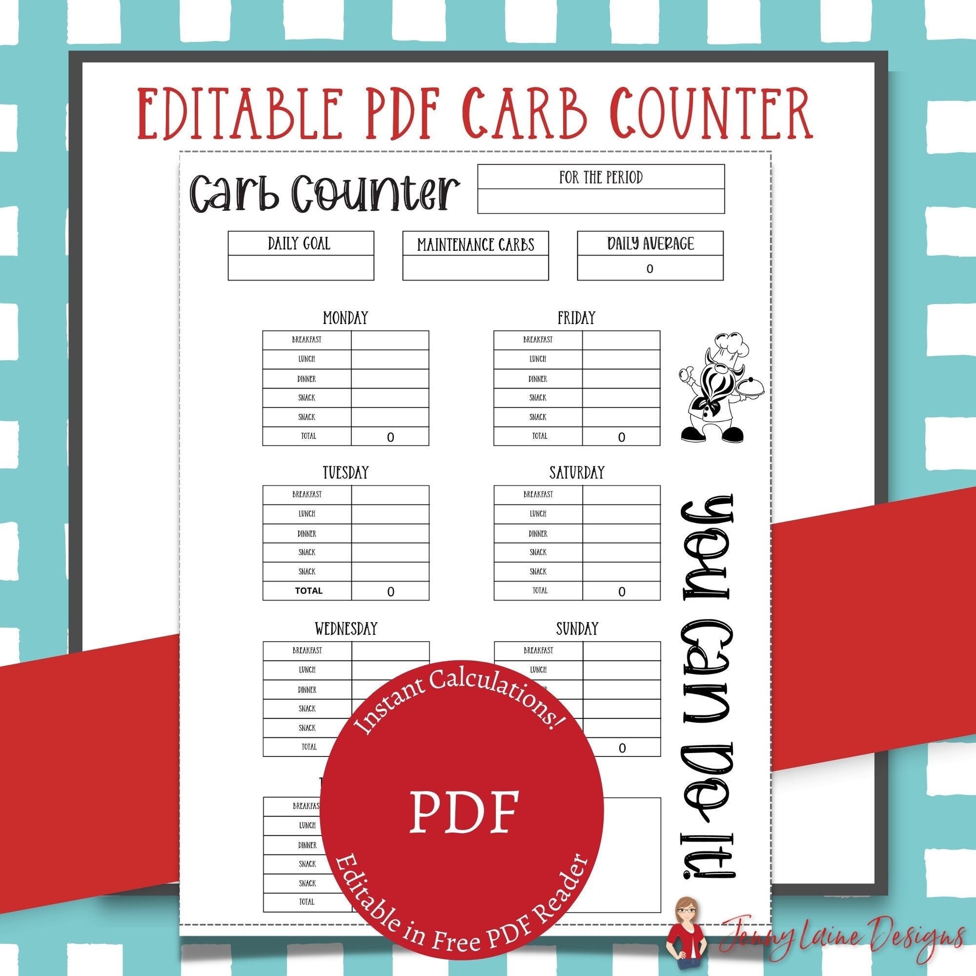 Editable Carb Counter Printable Instant Calculations Carb Counter In Adobe PDF Instant Download Meal Plan Low Carb Food List Incl Etsy Editable Carb Counter Printable Instant Calculations Carb Counter In Adobe PDF Instant Download Meal Plan Low Carb Food List Incl Etsy