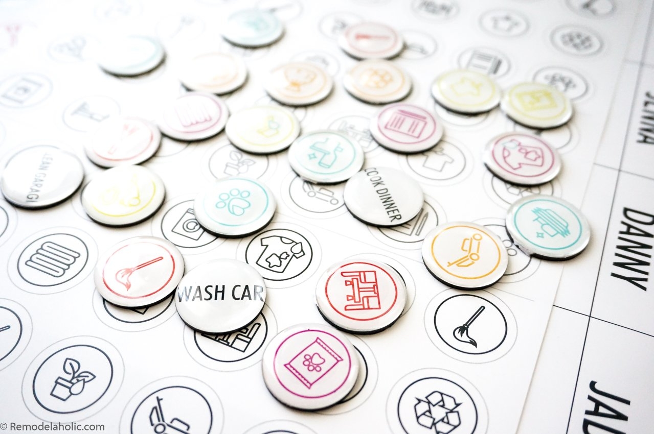 Editable Magnetic Chore Chart Printable For Kids Remodelaholic Editable Magnetic Chore Chart Printable For Kids Remodelaholic