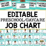 Editable Preschool Job Chart