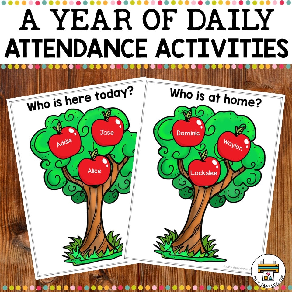 Attendance Chart For Kindergarten Printable