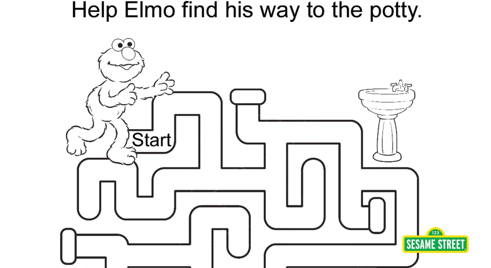 Free Printable Elmo Potty Training Chart