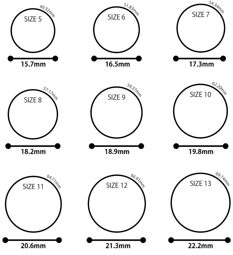 Enso Printable Ring Size Chart Enso Printable Ring Size Chart
