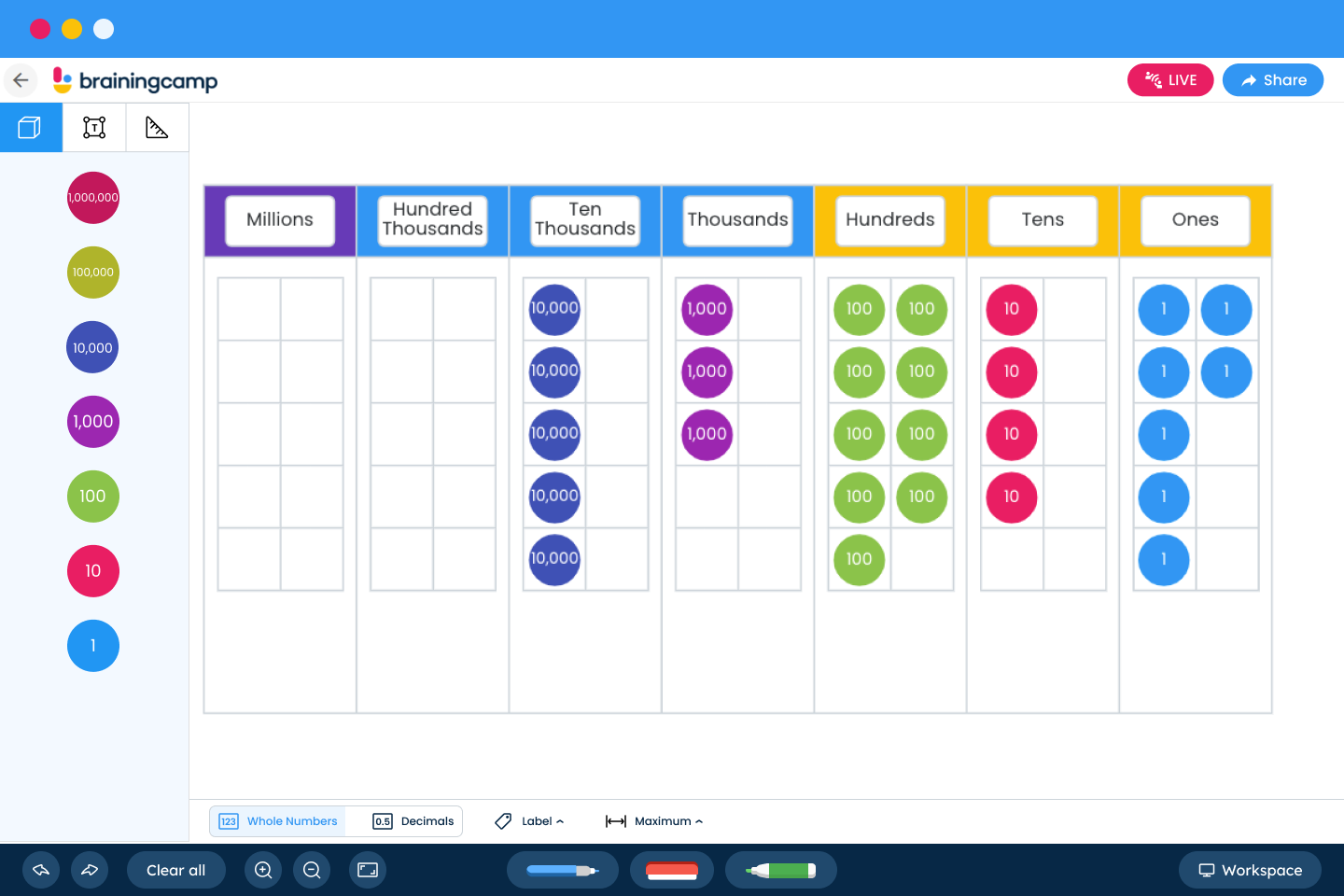 Eureka Place Value Disks Brainingcamp