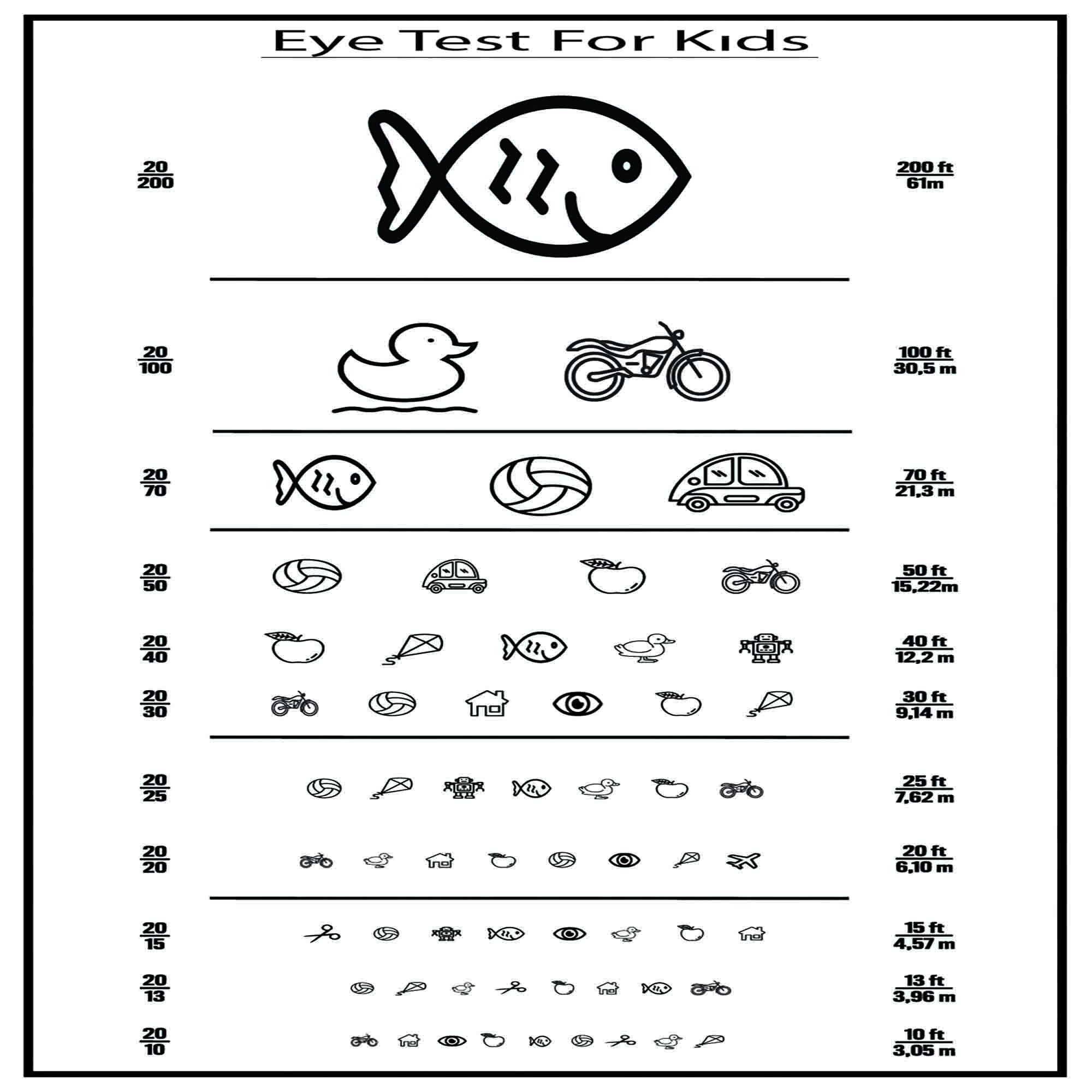 Eye Test Chart For Kids PRINT READY Etsy Eye Test Chart For Kids PRINT READY Etsy