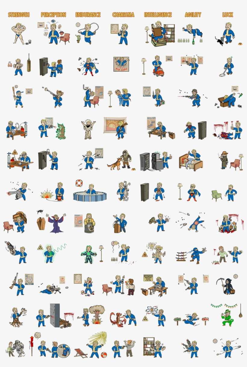 Fallout 4 Masked Perk Chart Fallout Perk Icons Free Transparent PNG Download PNGkey