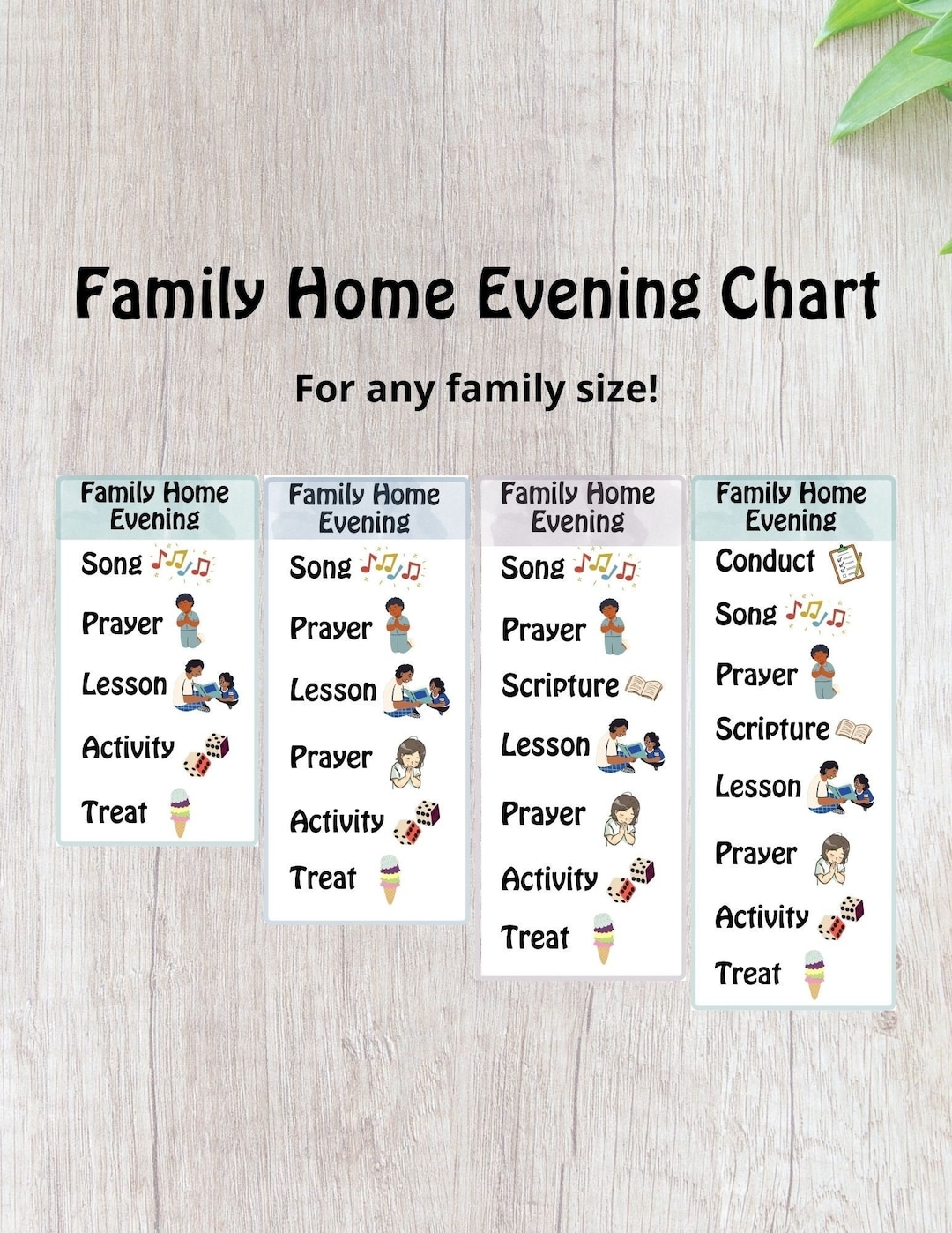 Family Home Evening Chart Etsy