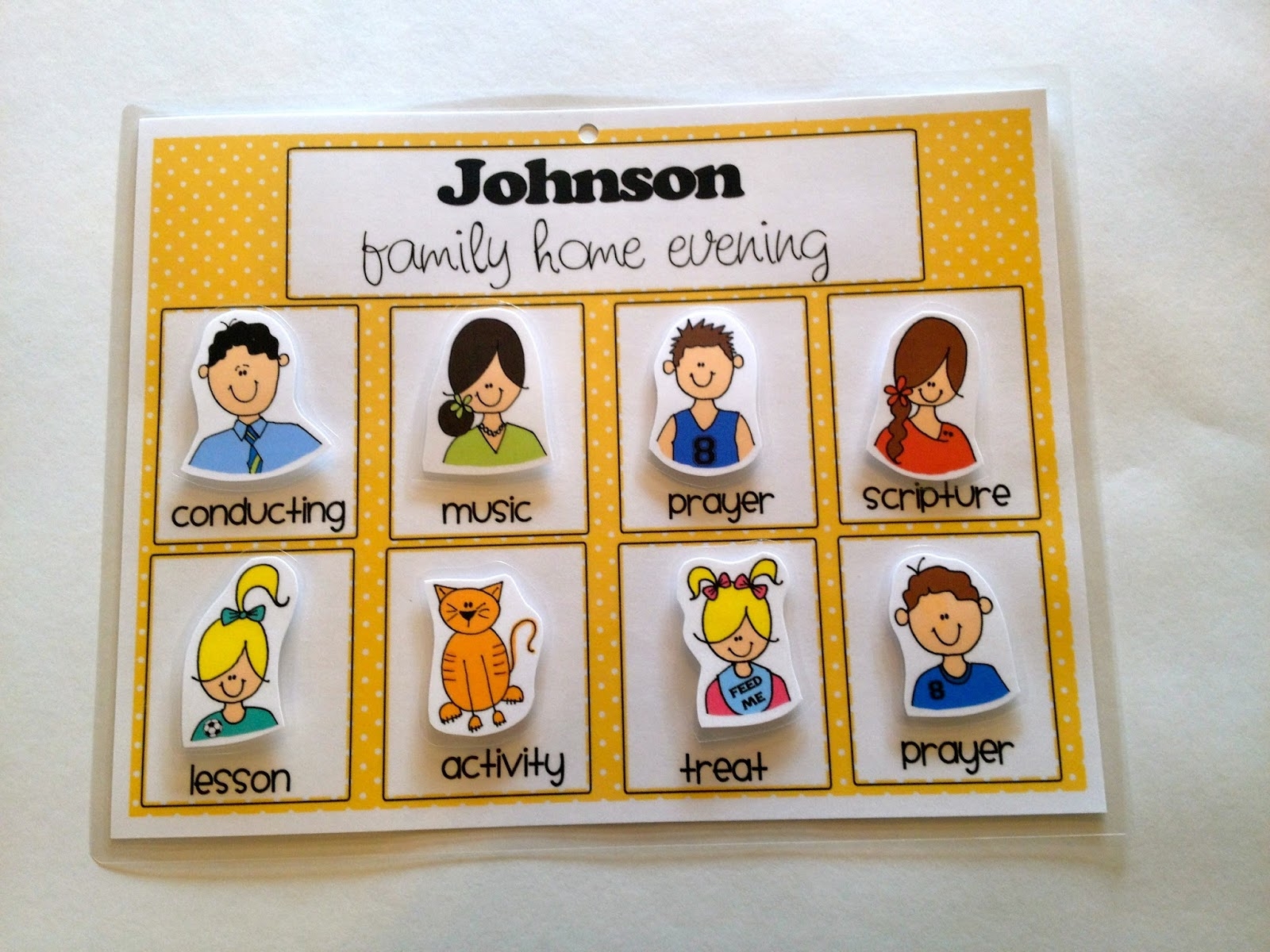 Family Home Evening Chart Spring Time Doodles