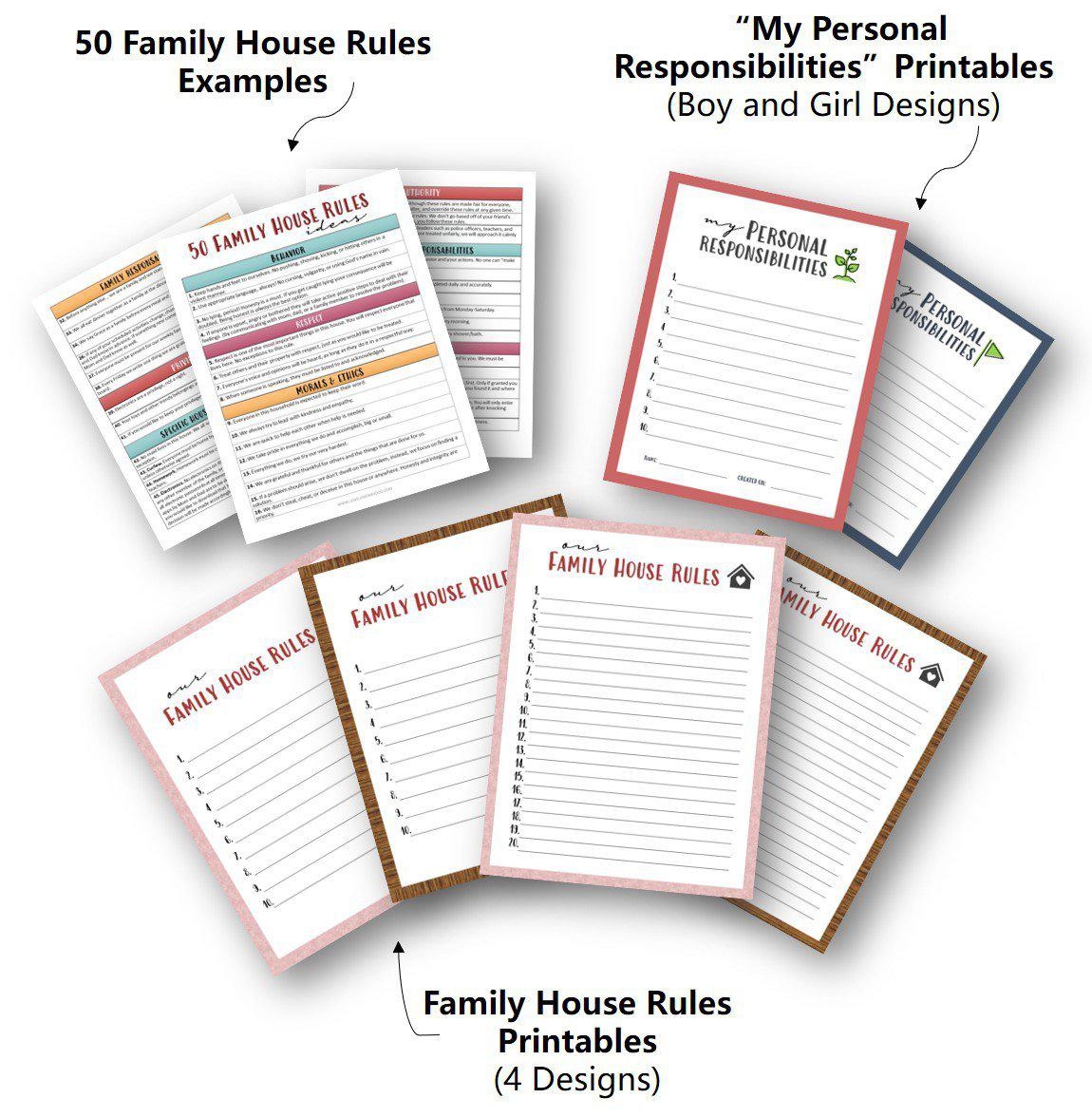 Family Rules Chart Printable Family Rules Chart Printable