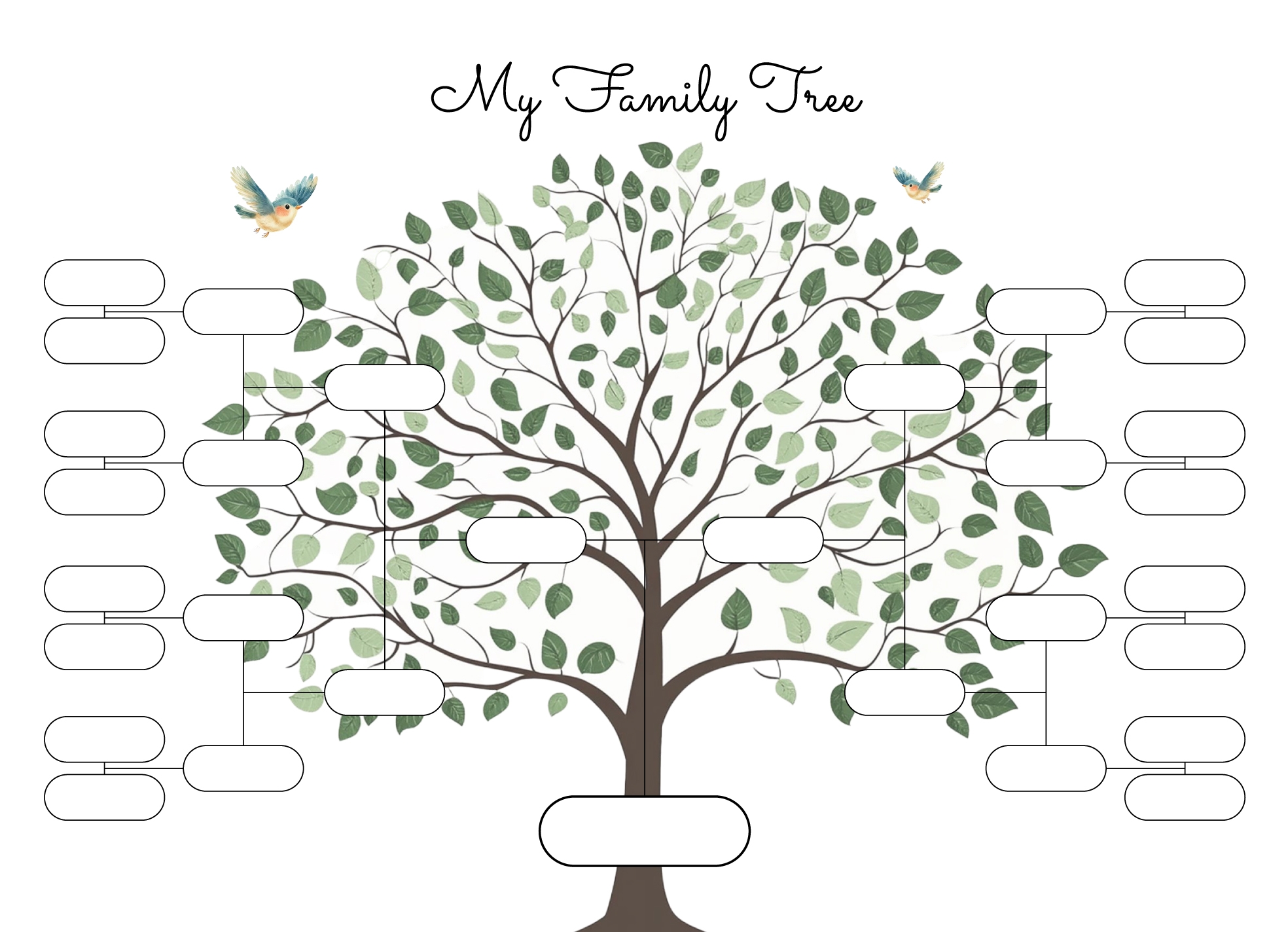 Blank Family Tree Chart Printable