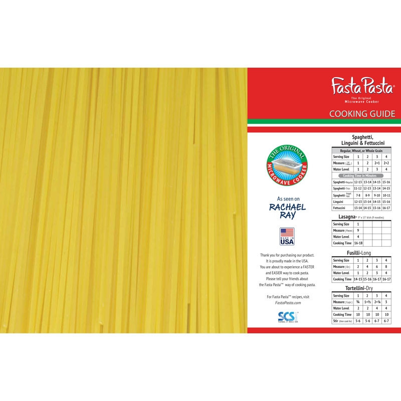 Fasta Pasta Microwave Pasta Cooker The Original Fasta Pasta With Spiral Cookbook In 4 H X 12 W X 6 D Wayfair