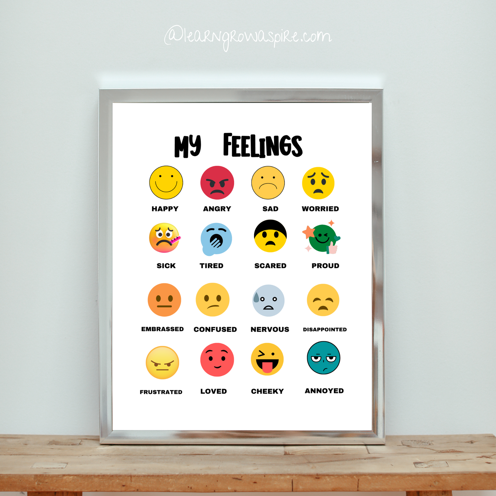 Feelings Chart For Kids Free Printable Learn Grow Aspire