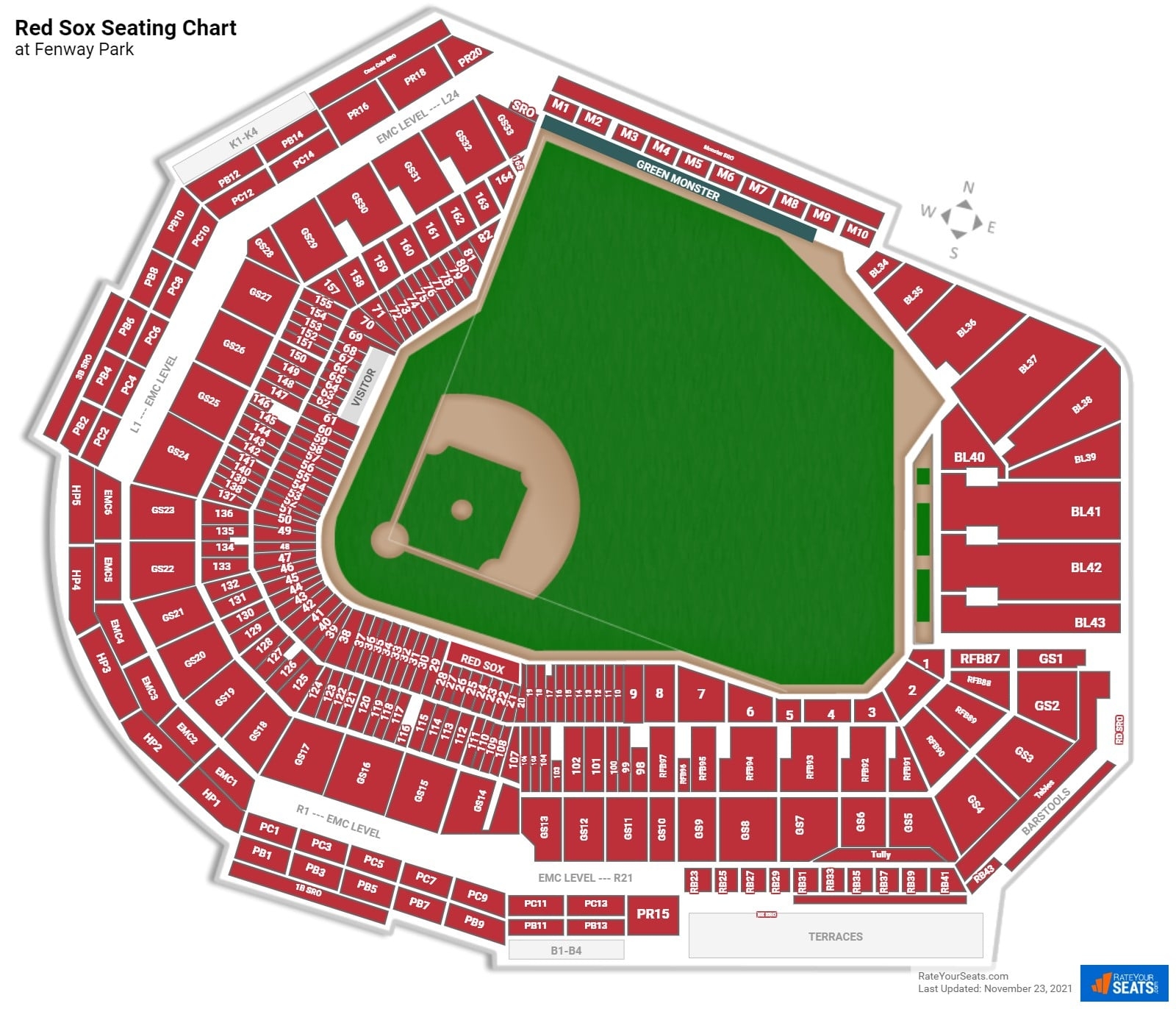 Fenway Park Seating Charts RateYourSeats
