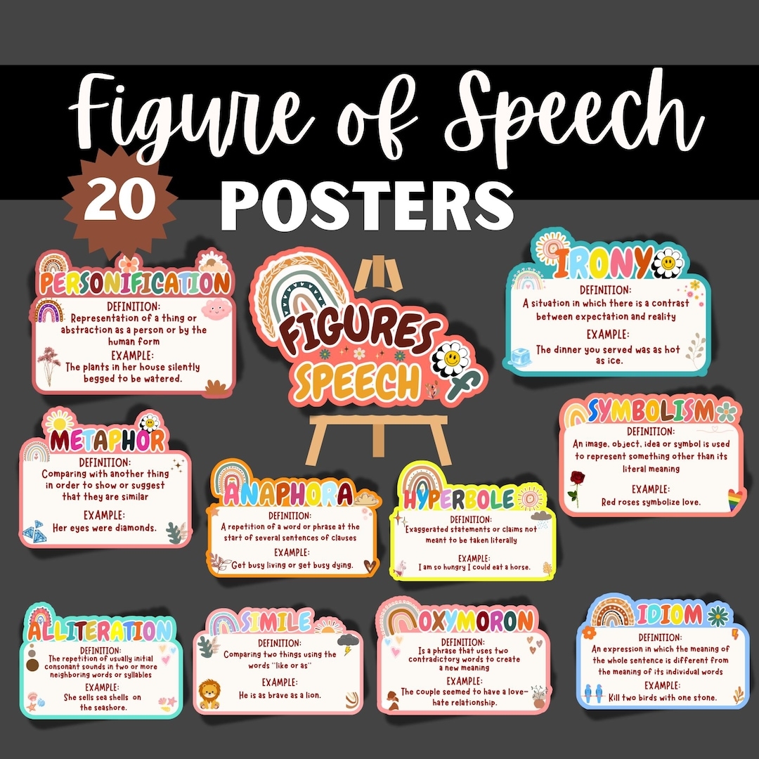 Figure Of Speech I Literary Devices Posters Figurative Language Set English Posters Educational Prints English Grammar Resources Etsy Figure Of Speech I Literary Devices Posters Figurative Language Set English Posters Educational Prints English Grammar Resources Etsy