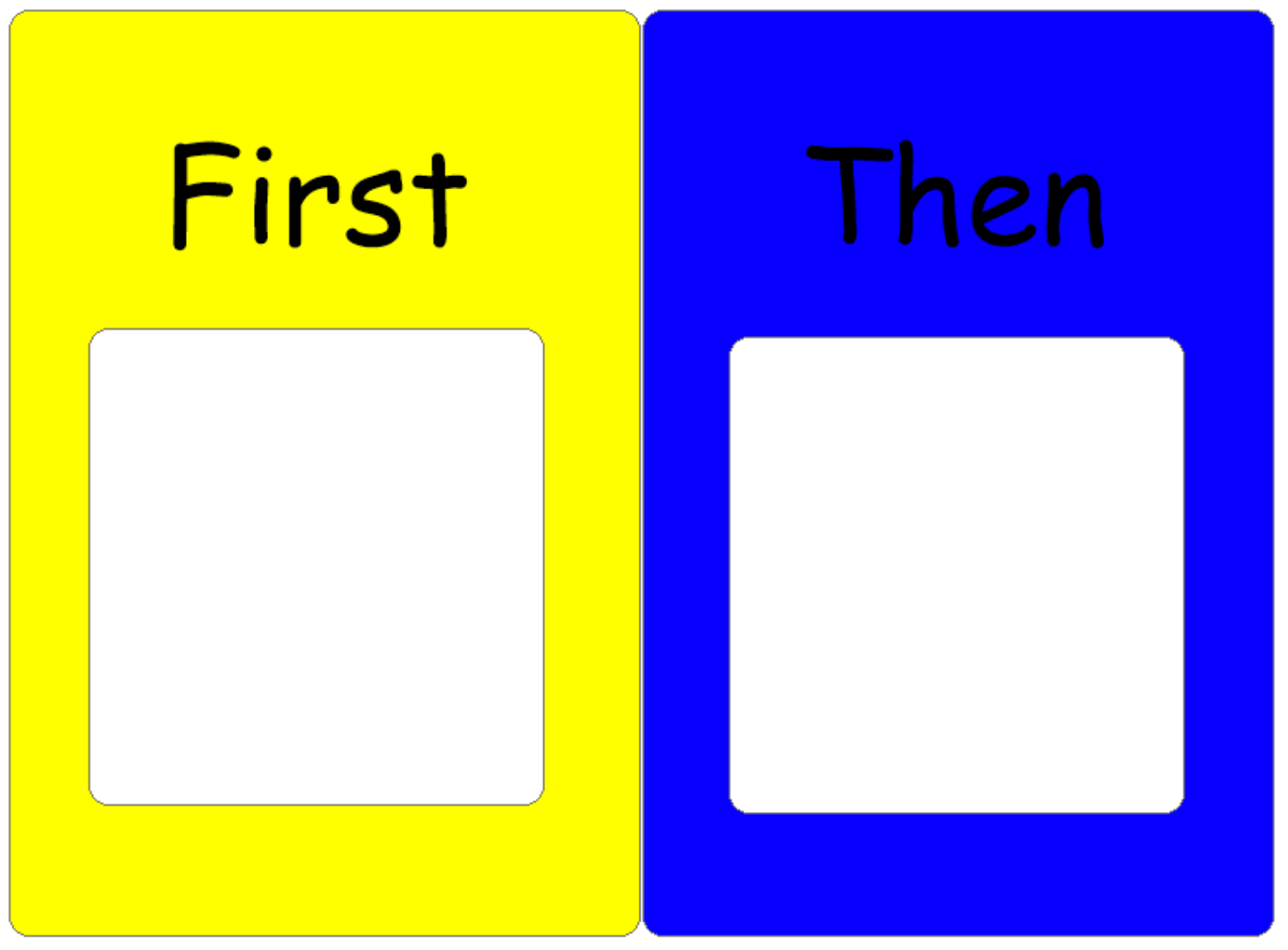 First Then Visual Printable Printable Party Favors