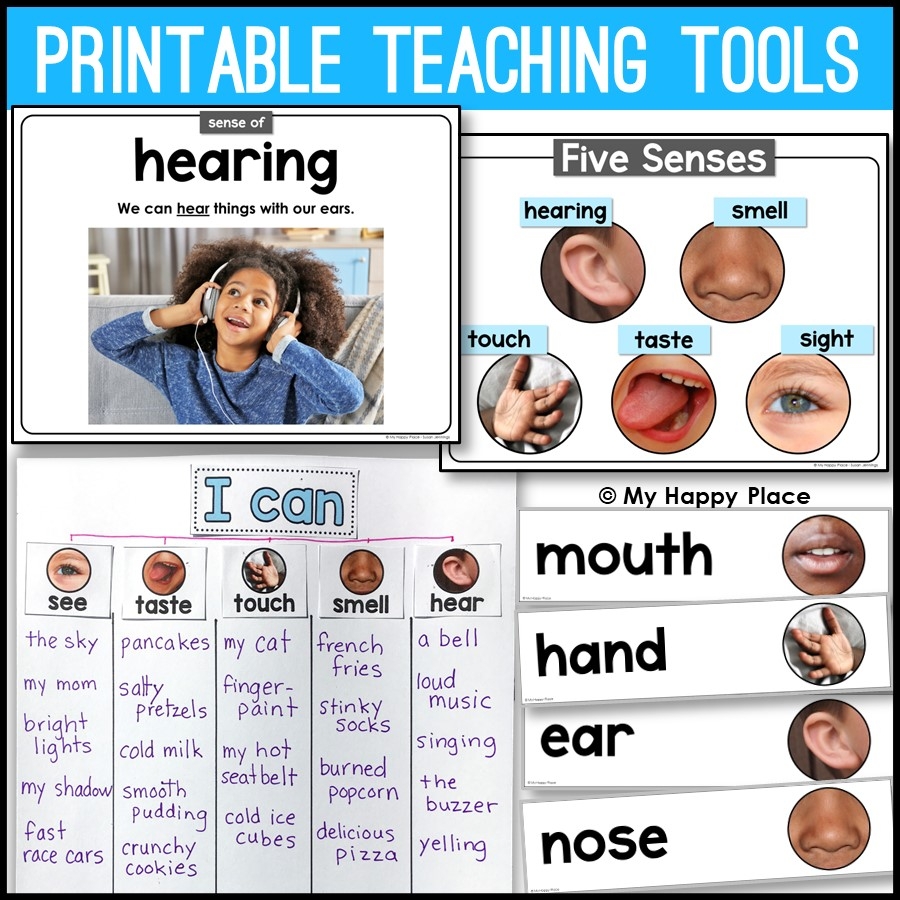 Five Senses Unit With PowerPoint My Happy Place Teaching